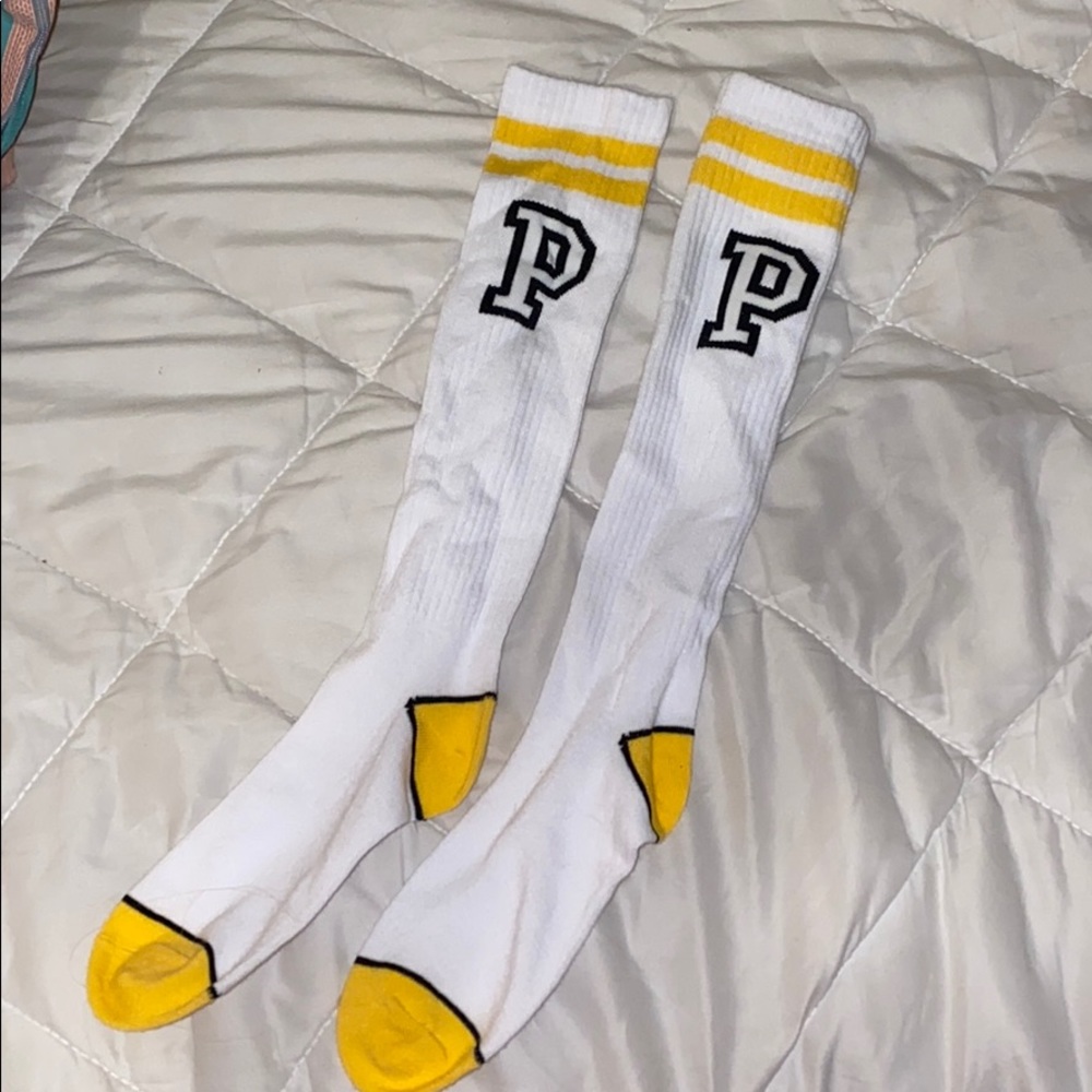 PINK knee high socks